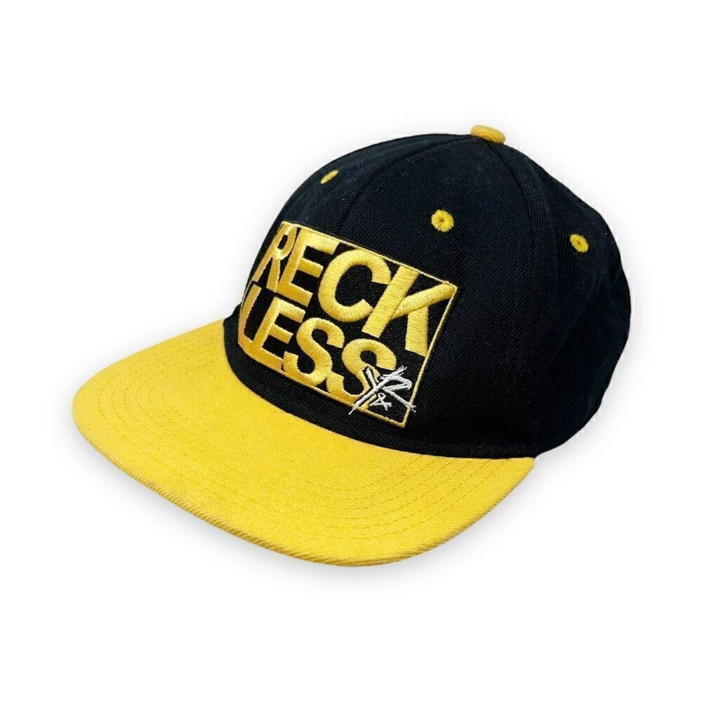 Young & Reckless Y&R LA Mens Black Yellow Snapback Baseball Hat Cap OSFM